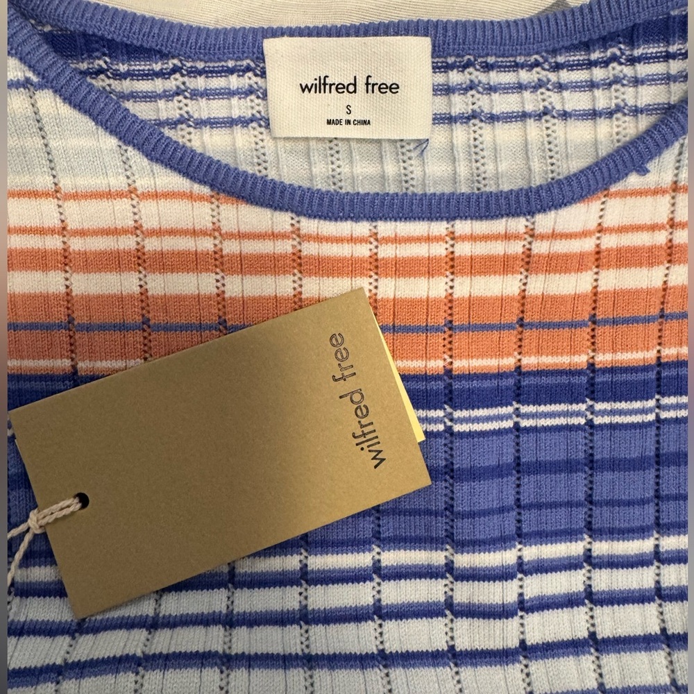 Aritzia Blue and Orange Striped Mini Dress - Picture 3 of 4